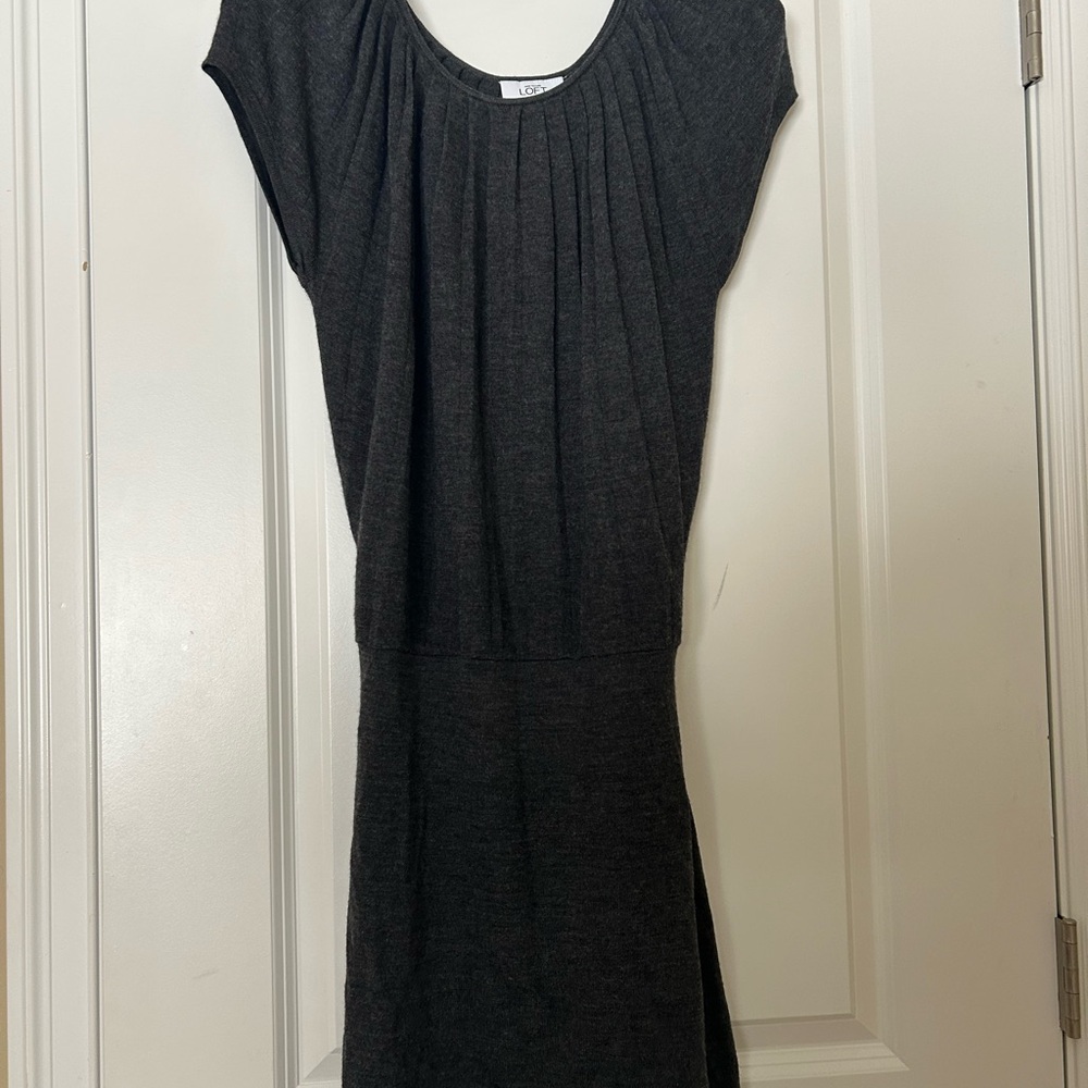 Ann Taylor Charcoal Midi Dress